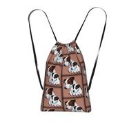 YWPCOIUYB Jack Russel Terrier Dog, Drawstring Sackpack Unisex String Bag Sport Gym Bag Casual Daypack Foldable Drawstring Backpack
