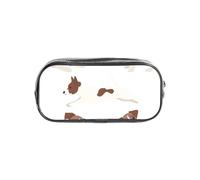 YWPCOIUYB Jack Russell Terrier Dog Pattern, Transparent Pencil Case Portable PVC Pen Pouch Stationery Bag for School Office