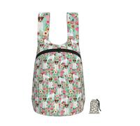 YWPCOIUYB Jack Russell Terrier Floral, Foldable Storage Backpack Unisex Sackpack Sport Gym Bag Casual Daypack