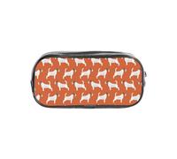YWPCOIUYB Jack Russell Terriers Orange Cute Dog Jack Russells, Transparent Pencil Case Portable PVC Pen Pouch Stationery Bag for School Office