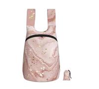 YWPCOIUYB Liquid Marble With Gold, Foldable Storage Backpack Unisex Sackpack Sport Gym Bag Casual Daypack