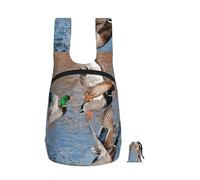YWPCOIUYB Mallards Duck Hunting Mallard Ducks, Foldable Storage Backpack Unisex Sackpack Sport Gym Bag Casual Daypack