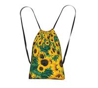 YWPCOIUYB Many Beautiful Sunflowers, Drawstring Sackpack Unisex String Bag Sport Gym Bag Casual Daypack Foldable Drawstring Backpack