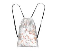 YWPCOIUYB Marble Texture Copper Splatter, Drawstring Sackpack Unisex String Bag Sport Gym Bag Casual Daypack Foldable Drawstring Backpack