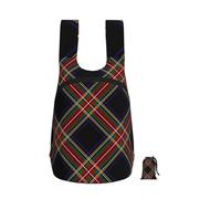 YWPCOIUYB Modern Black Stewart Tartan, Foldable Storage Backpack Unisex Sackpack Sport Gym Bag Casual Daypack