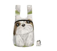 YWPCOIUYB Moe Shih Tzu Dog Cute, Foldable Storage Backpack Unisex Sackpack Sport Gym Bag Casual Daypack