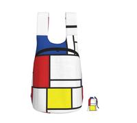 YWPCOIUYB Mondrian Minimalist De Stijl Modern Art, Foldable Storage Backpack Unisex Sackpack Sport Gym Bag Casual Daypack