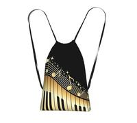 YWPCOIUYB Music Notes Sheet Music, Drawstring Sackpack Unisex String Bag Sport Gym Bag Casual Daypack Foldable Drawstring Backpack