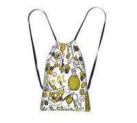 YWPCOIUYB Olives Oil Bottles Organic Food, Drawstring Sackpack Unisex String Bag Sport Gym Bag Casual Daypack Foldable Drawstring Backpack