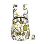 YWPCOIUYB Olives Oil Bottles Organic Food, Foldable Storage Backpack Unisex Sackpack Sport Gym Bag Casual Daypack