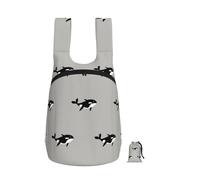 YWPCOIUYB Orca Whale Seamless Pattern Cartoon Style, Foldable Storage Backpack Unisex Sackpack Sport Gym Bag Casual Daypack