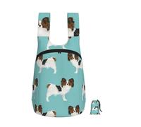 YWPCOIUYB Papillon Dogs Cute Toy Spaniel Dog, Foldable Storage Backpack Unisex Sackpack Sport Gym Bag Casual Daypack