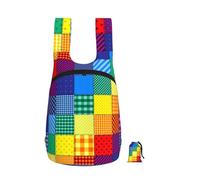YWPCOIUYB Patchwork Pattern Of Rainbow Colors, Foldable Storage Backpack Unisex Sackpack Sport Gym Bag Casual Daypack