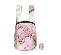 YWPCOIUYB Peonies On White, Foldable Storage Backpack Unisex Sackpack Sport Gym Bag Casual Daypack