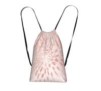 YWPCOIUYB Pink Rose Gold Blush Gold Strokes Stripes Shine, Drawstring Sackpack Unisex String Bag Sport Gym Bag Casual Daypack Foldable Drawstring Backpack