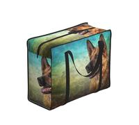 YWPCOIUYB Portrait Of German Shepherd Dog Print,Large Capacity Storage Bag Portable Shopping Bags Reusable Foldable Grocery Bags