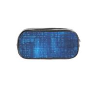 YWPCOIUYB Programmer Binary Code Blue, Transparent Pencil Case Portable PVC Pen Pouch Stationery Bag for School Office