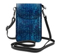 YWPCOIUYB Programmer Blue Binary Code, Small Crossbody Bags, Cell Phone Purses For Women - PU Leather Cellphone Wallet With Credit Card Slots