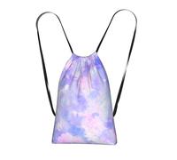 YWPCOIUYB Purple Pastel Tie Dye, Drawstring Sackpack Unisex String Bag Sport Gym Bag Casual Daypack Foldable Drawstring Backpack
