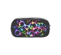 YWPCOIUYB Rainbow Bubbles, Transparent Pencil Case Portable PVC Pen Pouch Stationery Bag for School Office
