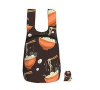 YWPCOIUYB Ramen Noodle Soup Pattern, Foldable Storage Backpack Unisex Sackpack Sport Gym Bag Casual Daypack
