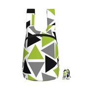 YWPCOIUYB Random Triangles Lime Green Gray Black On White, Foldable Storage Backpack Unisex Sackpack Sport Gym Bag Casual Daypack