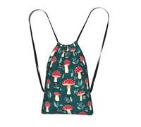 YWPCOIUYB Red Mushrooms, Drawstring Sackpack Unisex String Bag Sport Gym Bag Casual Daypack Foldable Drawstring Backpack