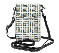 YWPCOIUYB Retro Mod Polka Dot Pattern, Small Crossbody Bags, Cell Phone Purses For Women - PU Leather Cellphone Wallet With Credit Card Slots