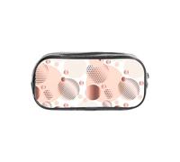 YWPCOIUYB Rose Gold Wave, Transparent Pencil Case Portable PVC Pen Pouch Stationery Bag for School Office