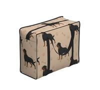 YWPCOIUYB Rottweiler Dog With Foot Prints And Bones,Large Capacity Storage Bag Portable Shopping Bags Reusable Foldable Grocery Bags