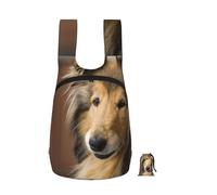 YWPCOIUYB Rough Collie Lassie Dogs Big Fluffy Dogs Pets, Foldable Storage Backpack Unisex Sackpack Sport Gym Bag Casual Daypack