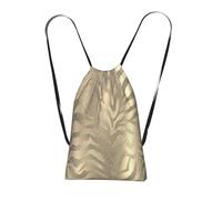 YWPCOIUYB Safari African Gold Glam Zebra Animal Skin Sepia, Drawstring Sackpack Unisex String Bag Sport Gym Bag Casual Daypack Foldable Drawstring Backpack