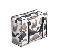 YWPCOIUYB Seals Illustration Sea Lion,Large Capacity Storage Bag Portable Shopping Bags Reusable Foldable Grocery Bags