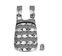 YWPCOIUYB Sheep Kids Grey Gender Neutral Farm Animals, Foldable Storage Backpack Unisex Sackpack Sport Gym Bag Casual Daypack