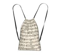 YWPCOIUYB Sheet Music, Drawstring Sackpack Unisex String Bag Sport Gym Bag Casual Daypack Foldable Drawstring Backpack