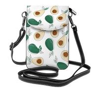 YWPCOIUYB Simple Draw Fruit Avocado, Small Crossbody Bags, Cell Phone Purses For Women - PU Leather Cellphone Wallet With Credit Card Slots