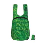 YWPCOIUYB Snake Skin Green, Foldable Storage Backpack Unisex Sackpack Sport Gym Bag Casual Daypack