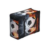 YWPCOIUYB Soccer Ball On Fire Water,Large Capacity Storage Bag Portable Shopping Bags Reusable Foldable Grocery Bags