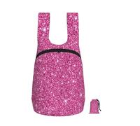 YWPCOIUYB Sparkling Pink Glitter, Foldable Storage Backpack Unisex Sackpack Sport Gym Bag Casual Daypack