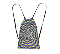 YWPCOIUYB Spiral Optical Illusion Gif, Drawstring Sackpack Unisex String Bag Sport Gym Bag Casual Daypack Foldable Drawstring Backpack