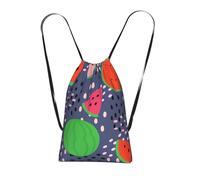 YWPCOIUYB Summer Fruit Watermelon Design, Drawstring Sackpack Unisex String Bag Sport Gym Bag Casual Daypack Foldable Drawstring Backpack