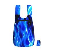 YWPCOIUYB The Blue Flame, Foldable Storage Backpack Unisex Sackpack Sport Gym Bag Casual Daypack