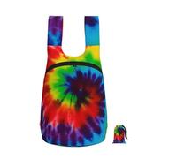 YWPCOIUYB Tie Dye Colorful Rainbow, Foldable Storage Backpack Unisex Sackpack Sport Gym Bag Casual Daypack