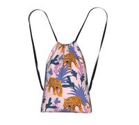 YWPCOIUYB Tigers In The Jungle, Drawstring Sackpack Unisex String Bag Sport Gym Bag Casual Daypack Foldable Drawstring Backpack