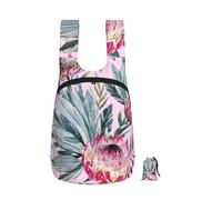 YWPCOIUYB Tropical Protea Pattern, Foldable Storage Backpack Unisex Sackpack Sport Gym Bag Casual Daypack