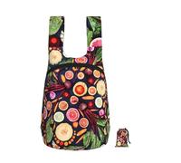 YWPCOIUYB Vegan Live Fruits Vegetables Print, Foldable Storage Backpack Unisex Sackpack Sport Gym Bag Casual Daypack