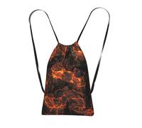 YWPCOIUYB Volcano Lava, Drawstring Sackpack Unisex String Bag Sport Gym Bag Casual Daypack Foldable Drawstring Backpack