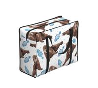 YWPCOIUYB Watercolor Brown Walrus,Large Capacity Storage Bag Portable Shopping Bags Reusable Foldable Grocery Bags