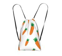 YWPCOIUYB Watercolor Carrots Pattern, Drawstring Sackpack Unisex String Bag Sport Gym Bag Casual Daypack Foldable Drawstring Backpack