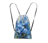 YWPCOIUYB Watercolor Forget Me Not Flowers, Drawstring Sackpack Unisex String Bag Sport Gym Bag Casual Daypack Foldable Drawstring Backpack